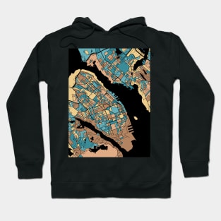 Halifax Map Pattern in Mid Century Pastel Hoodie